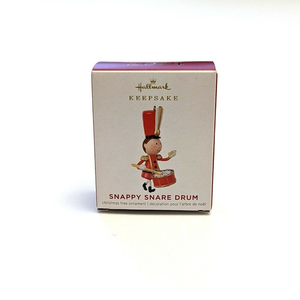2021 Hallmark Keepsake Snappy Snare Drum Miniature Xmas Christmas Ornament New